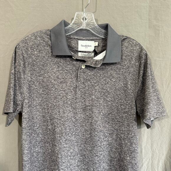 Goodfellow & Co Gray Performance Polo Shirt Sz S NWT Recycled Fabric Casual - Picture 2 of 10